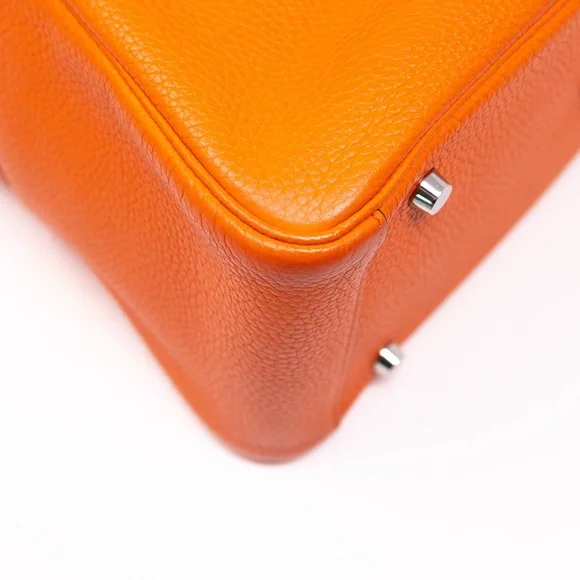 Hermes Clemence Lindy 30 Bag Feu PHW - Picture 6 of 11